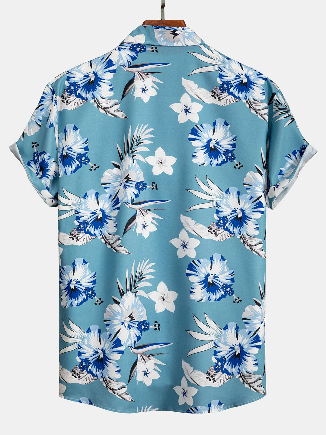 Completo Floreale Tropicale Nero con Camicia e Pantaloncini