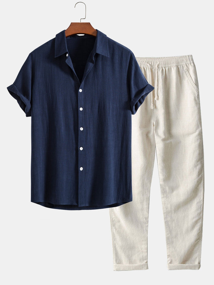 Completo Estivo con Camicia Leggera e Pantaloni in Stile Casual Elegante
