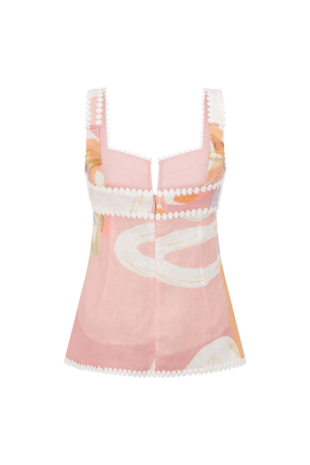 Top Estivo con Bottoni e Stampa Unica – Stile Europeo