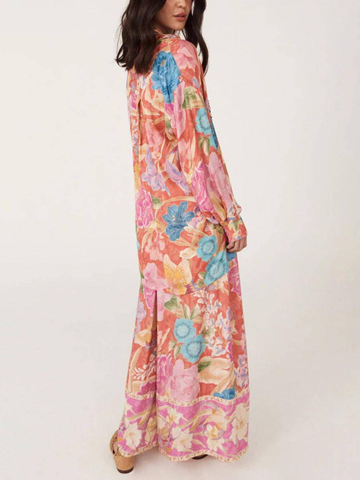 Isola | Camicia Oversize Floreale con Bottoni