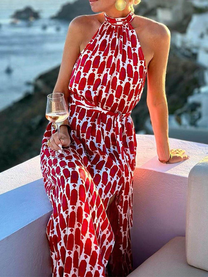 Abito Midi Tramonto a Santorini