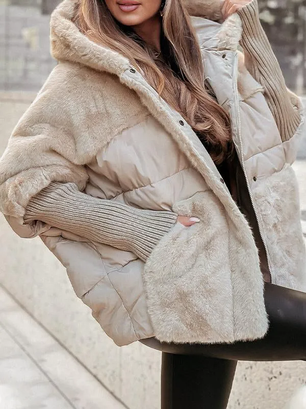 ARIANNA | Giacca Termica Multicolore da Donna con Cappuccio