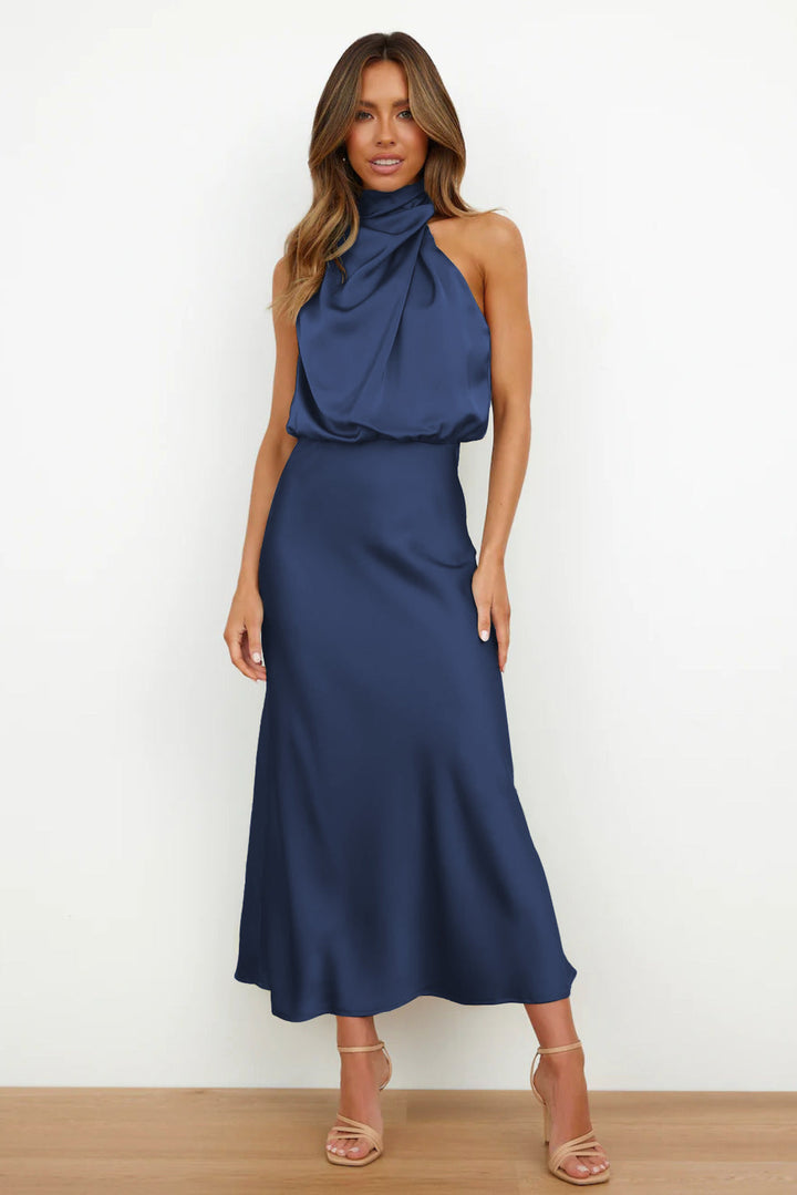 Abito Lungo Esther – Blu Eleganza