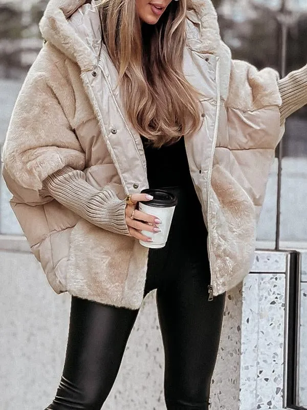 ARIANNA | Giacca Termica Multicolore da Donna con Cappuccio