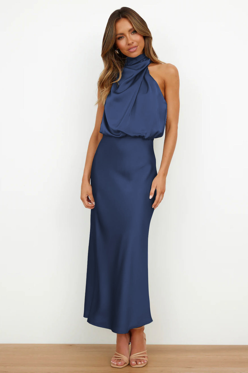 Abito Lungo Esther – Blu Eleganza