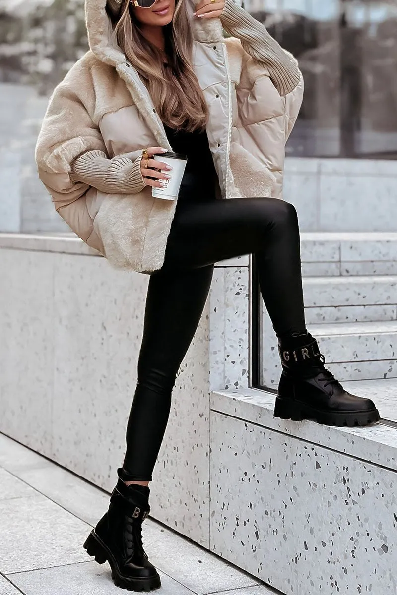 ARIANNA | Giacca Termica Multicolore da Donna con Cappuccio