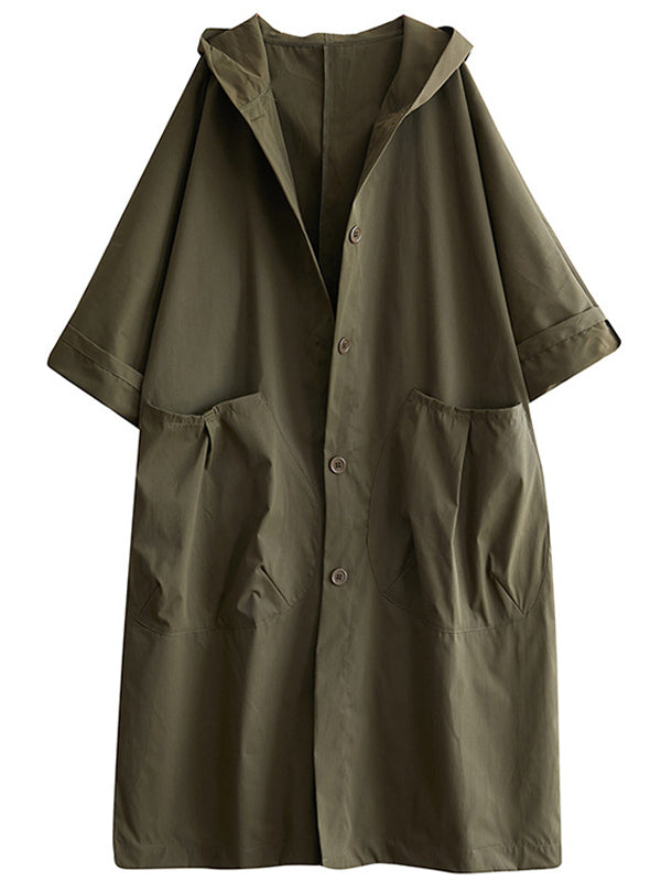 Trench con Cappuccio – Vestibilità Ampia
