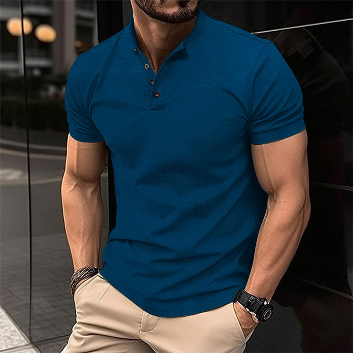 Polo da Uomo con Colletto Henley – Stile Sportivo e Versatile