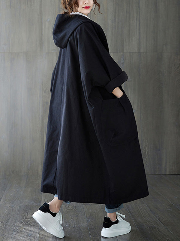 Trench con Cappuccio – Vestibilità Ampia