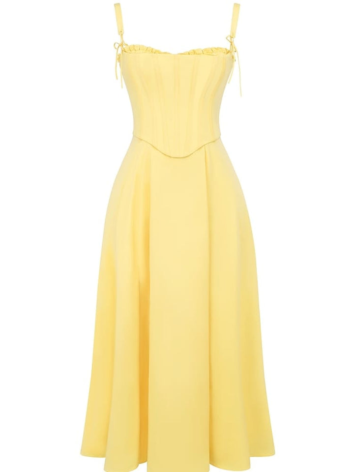 Marily | Abito Midi in Cotone con Corsetto Rimovibile