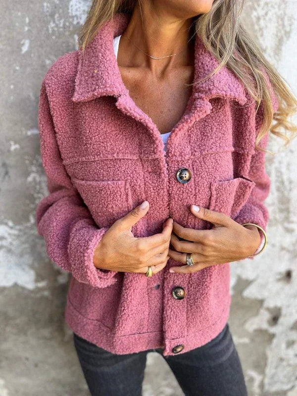 Renata - Giacca corta in lana con revers