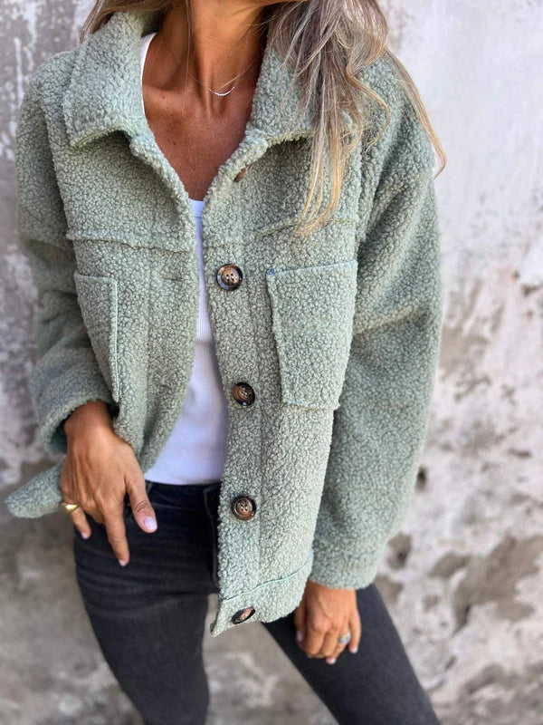 Renata - Giacca corta in lana con revers