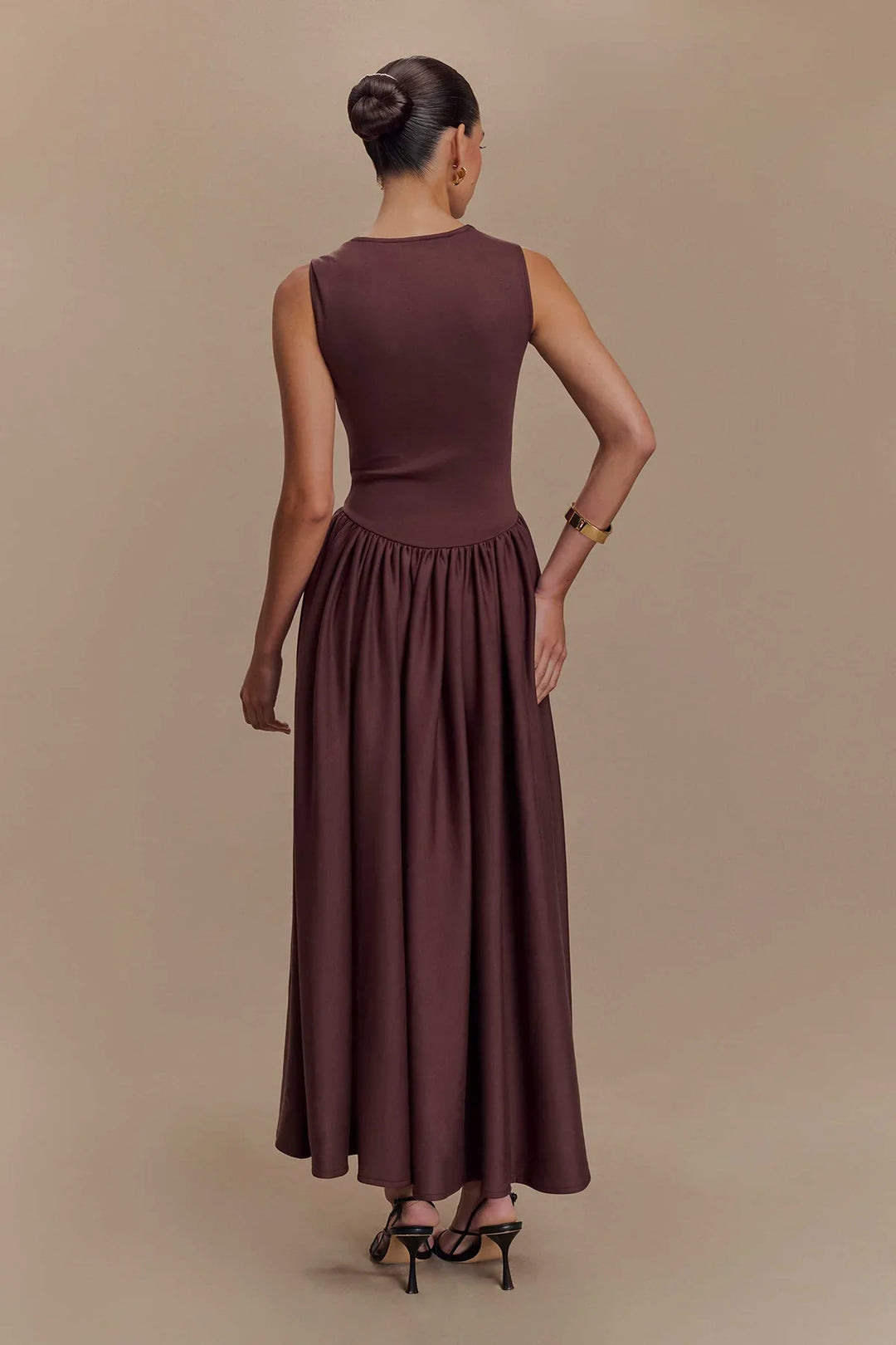 Abito Midi SHARON – Marrone Cacao