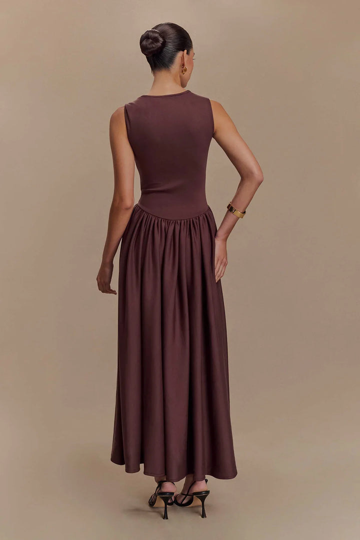 Abito Midi SHARON – Marrone Cacao