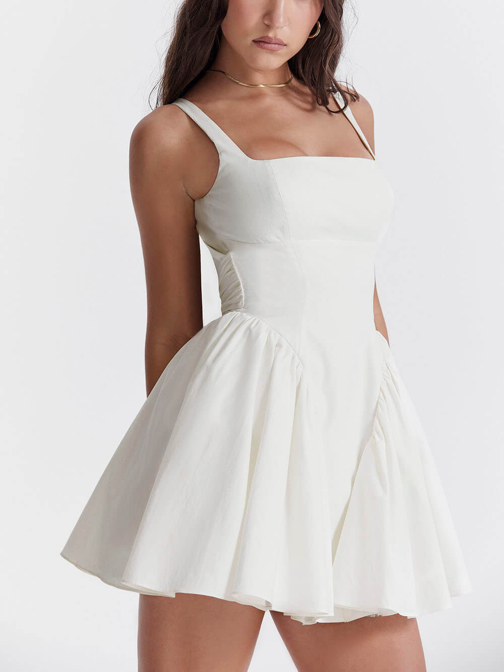 Ivory Bow | Mini Abito con Fiocco