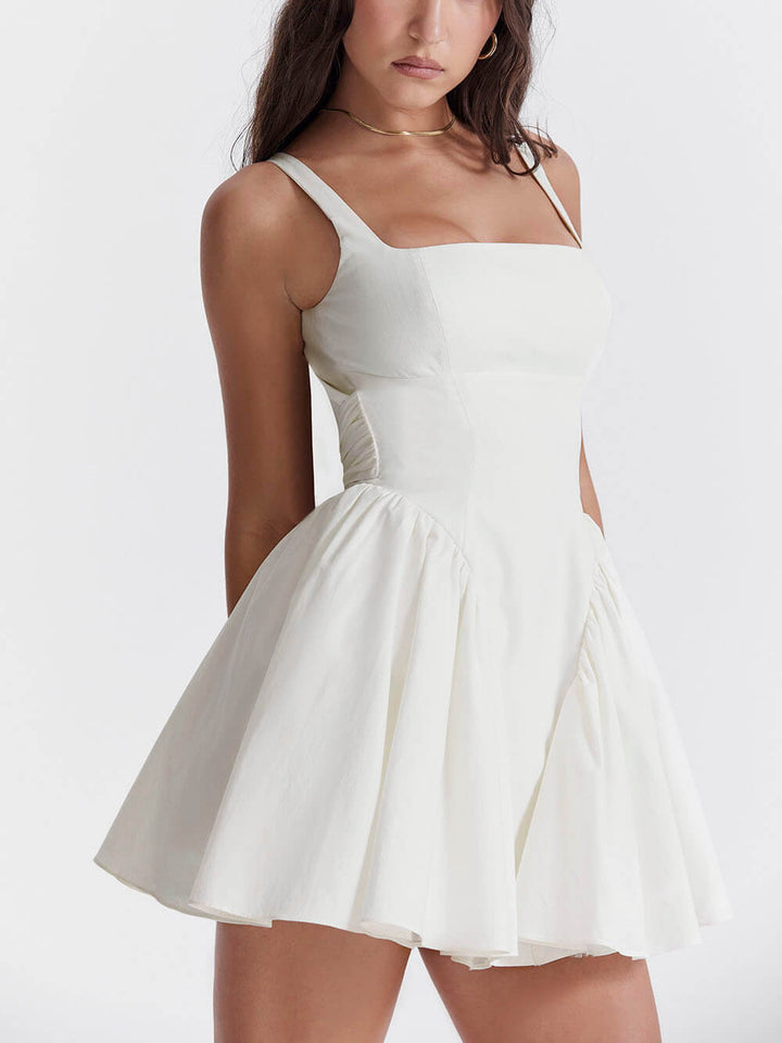 Ivory Bow | Mini Abito con Fiocco