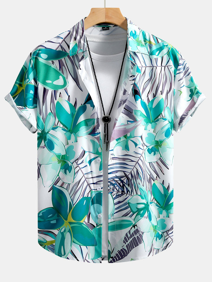 Completo Camicia e Pantaloncini Estivi a Fantasia Floreale