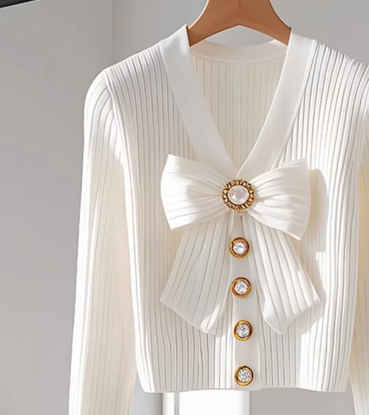 Lunaria | Cardigan con fiocco