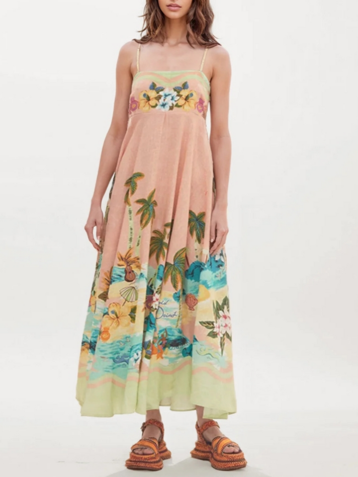 Abito Lungo "Tropical Paradise"