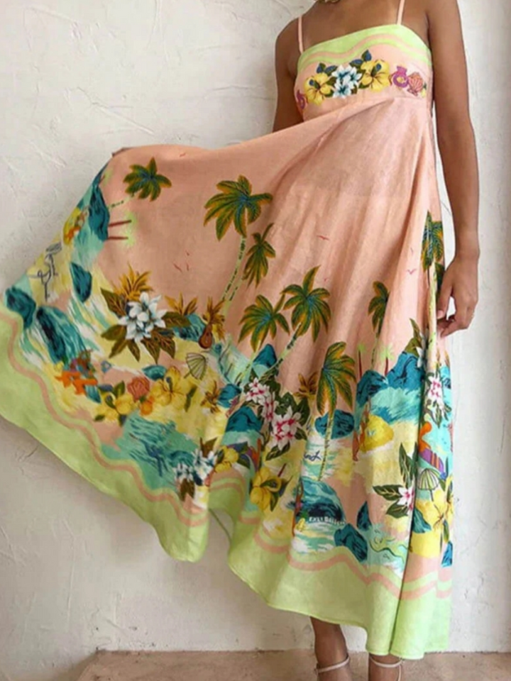 Abito Lungo "Tropical Paradise"