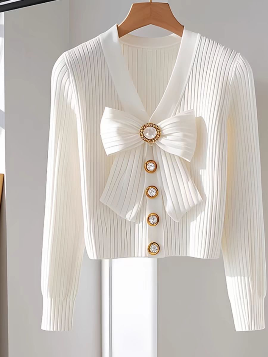 Lunaria | Cardigan con fiocco