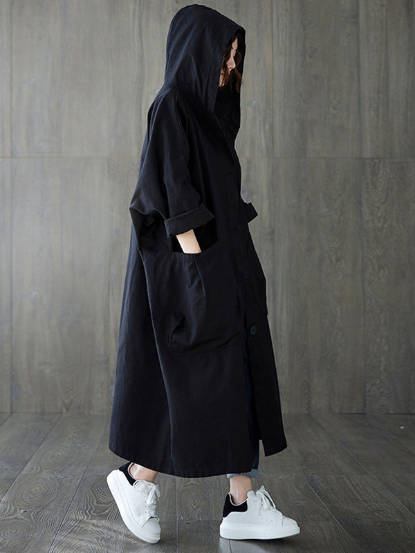 Trench con Cappuccio – Vestibilità Ampia