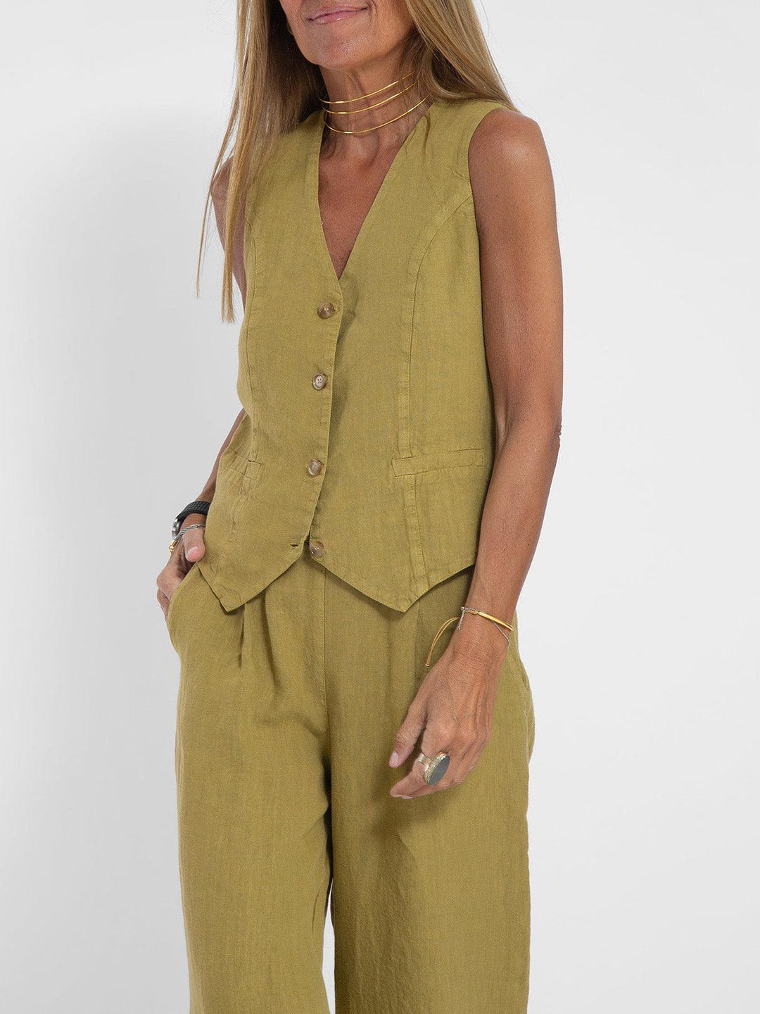 Riviera – Completo Casual Gilet e Pantaloni Palazzo