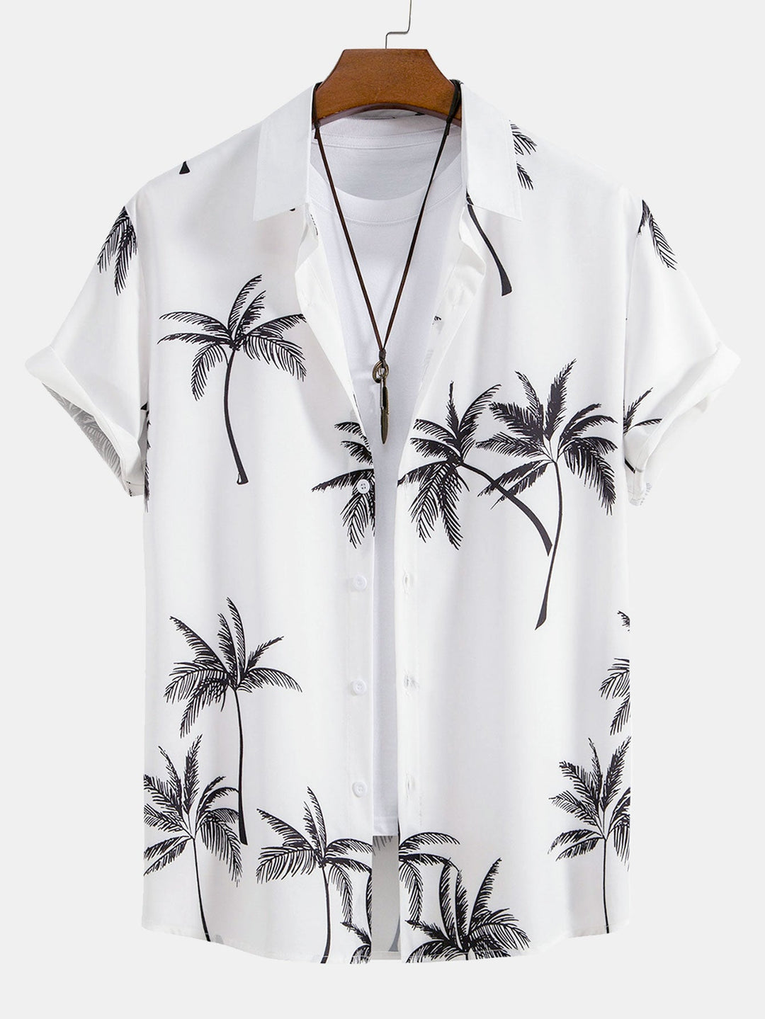 Completo Estivo con Camicia a Palma e Shorts a Righe