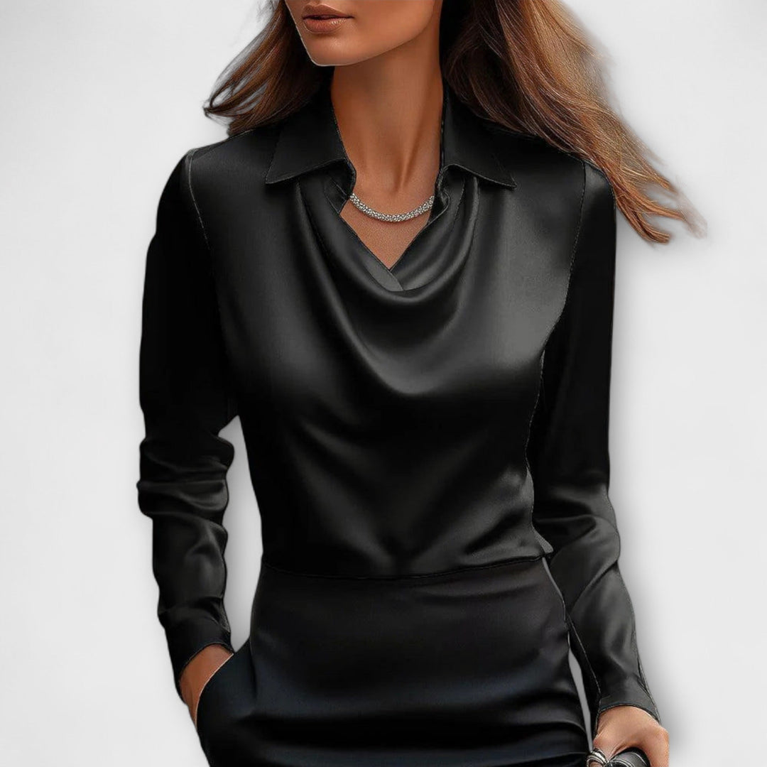 Selmira | Top a Collo Classico con Maniche Lunghe