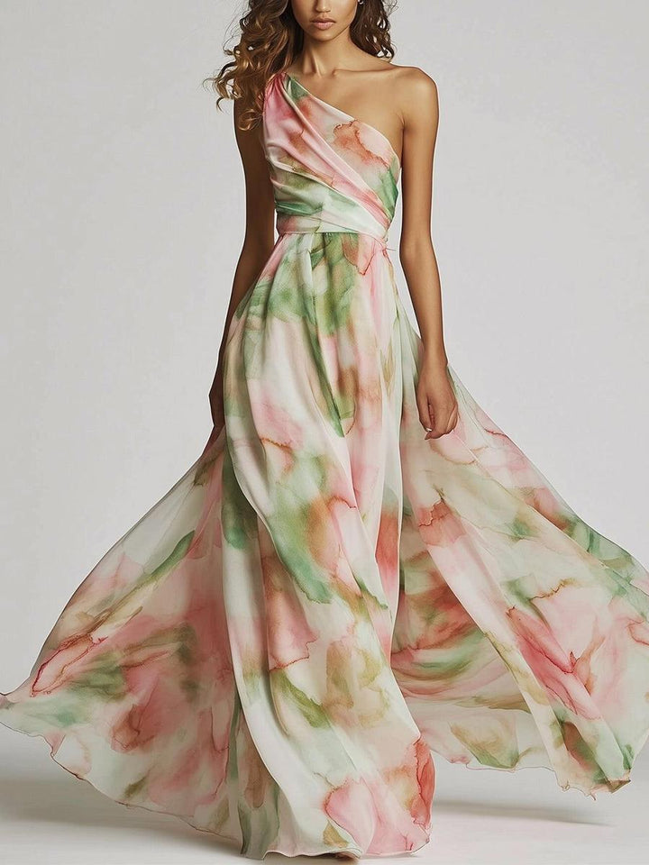 Abito Maxi Verde con Spalline – Freschezza Estiva e Stile Fluttuante