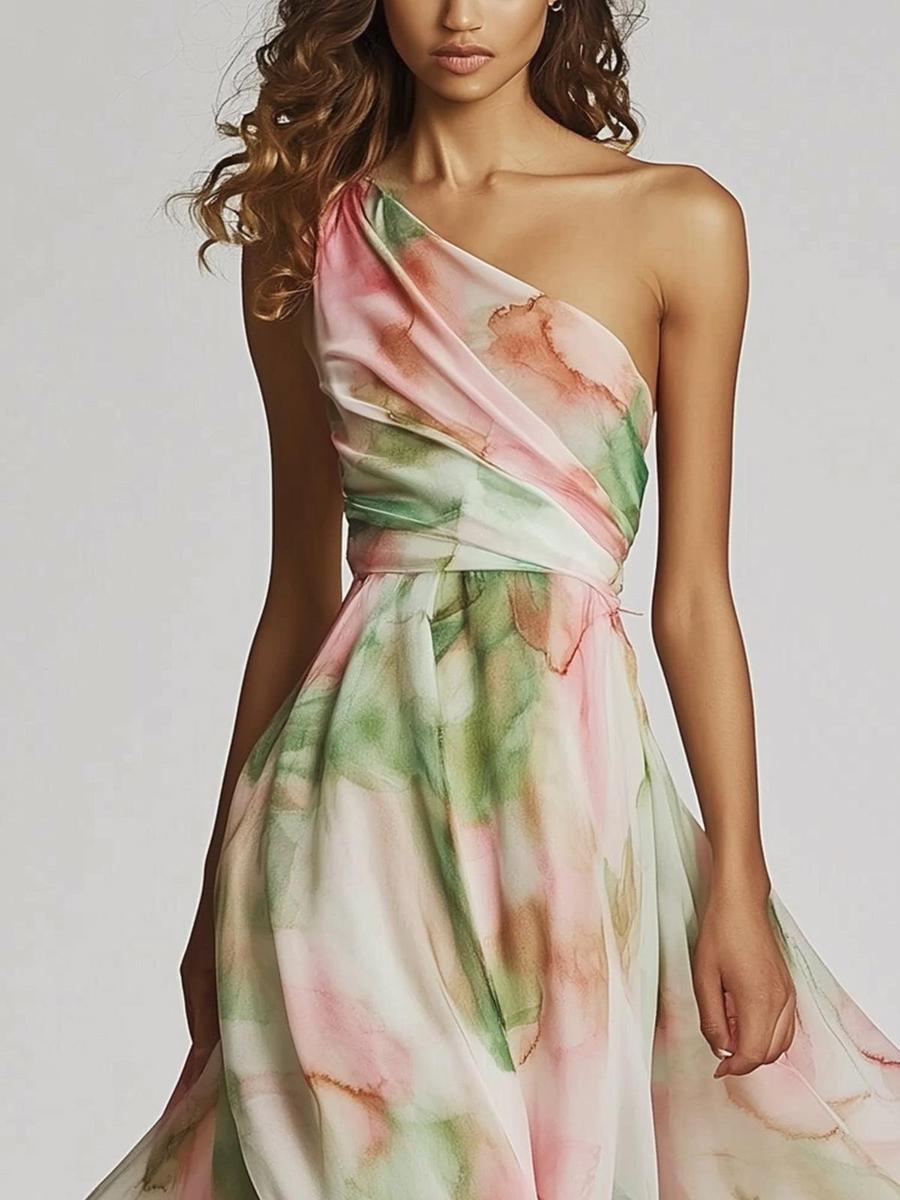 Abito Maxi Verde con Spalline – Freschezza Estiva e Stile Fluttuante
