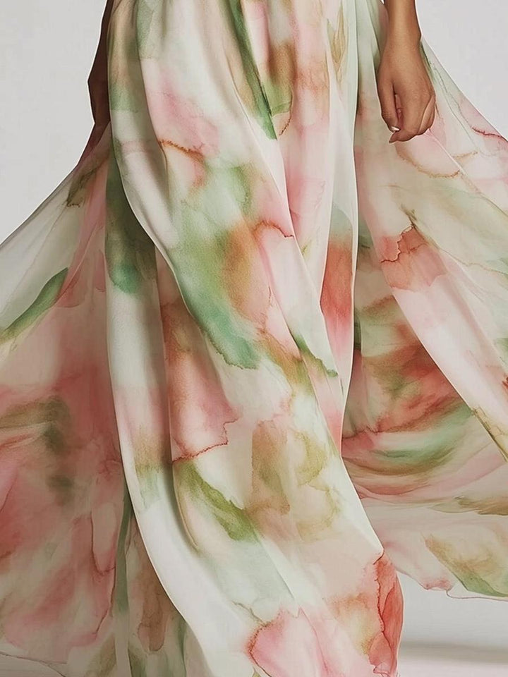 Abito Maxi Verde con Spalline – Freschezza Estiva e Stile Fluttuante