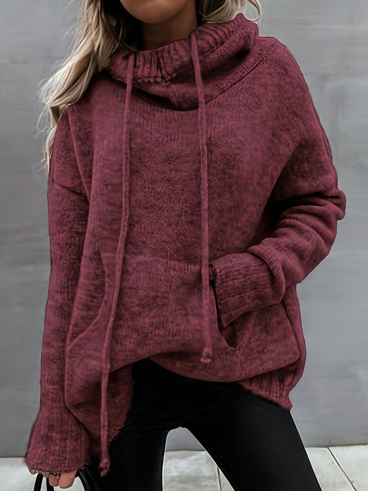 Zelina | Maglione Casual con Cappuccio e Tasca