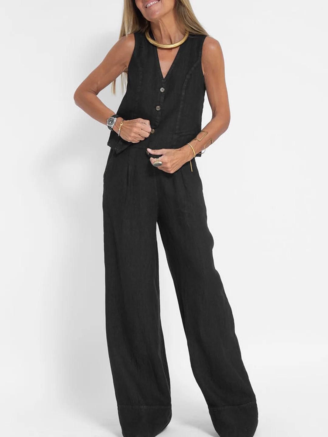 Riviera – Completo Casual Gilet e Pantaloni Palazzo
