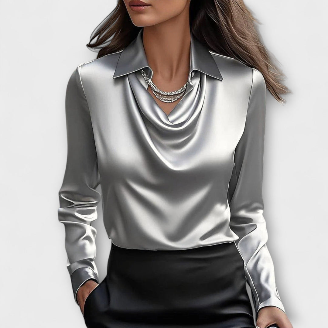 Selmira | Top a Collo Classico con Maniche Lunghe