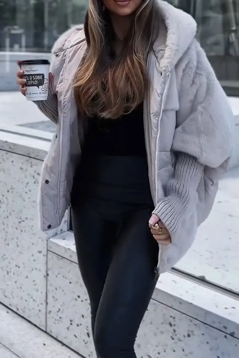 ARIANNA | Giacca Termica Multicolore da Donna con Cappuccio