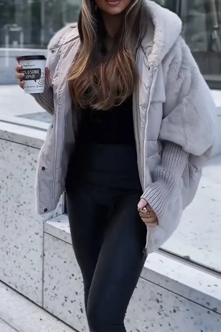 ARIANNA | Giacca Termica Multicolore da Donna con Cappuccio