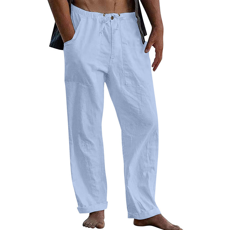 Pantaloni Casual da Uomo a Tinta Unita – Stile Leggero e Confortevole