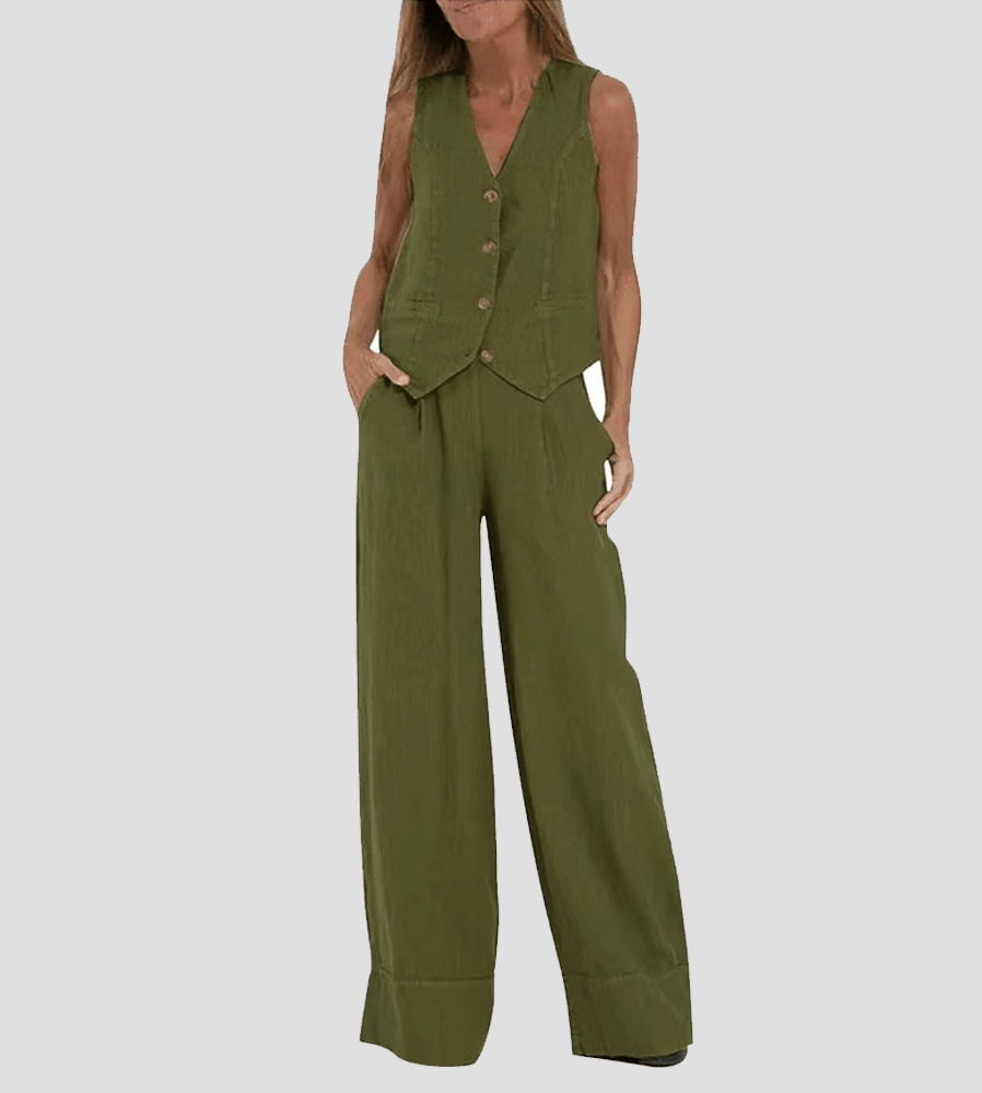 Riviera – Completo Casual Gilet e Pantaloni Palazzo