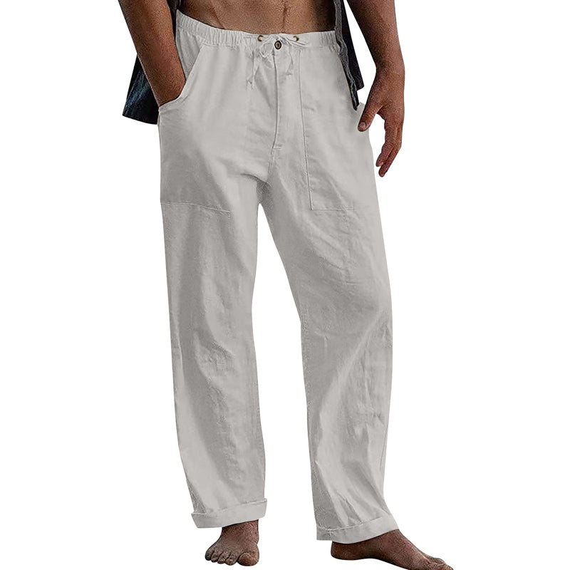 Pantaloni Casual da Uomo a Tinta Unita – Stile Leggero e Confortevole