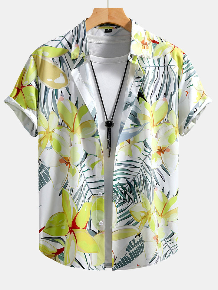 Completo Camicia e Pantaloncini Estivi a Fantasia Floreale