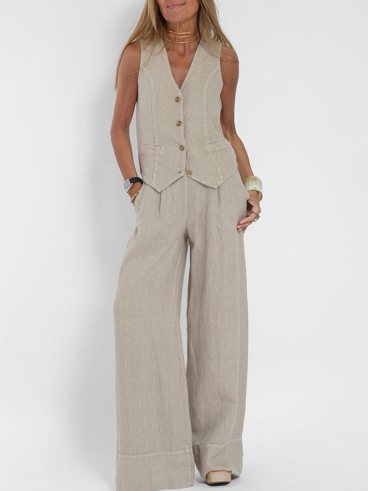 Riviera – Completo Casual Gilet e Pantaloni Palazzo