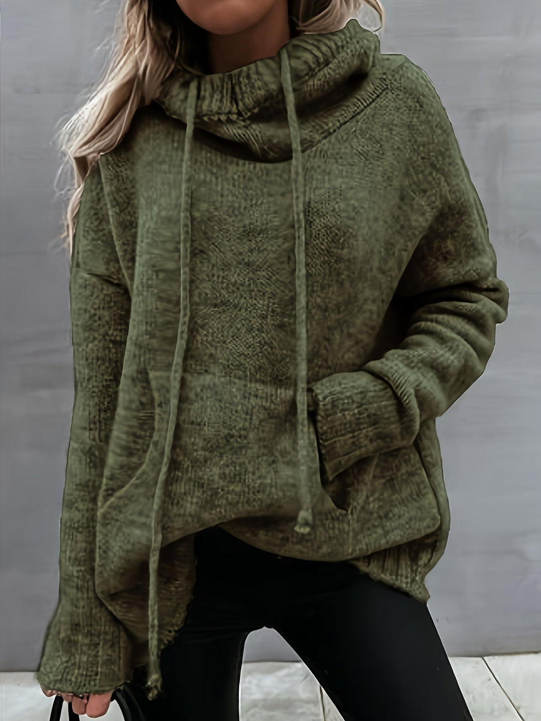 Zelina | Maglione Casual con Cappuccio e Tasca