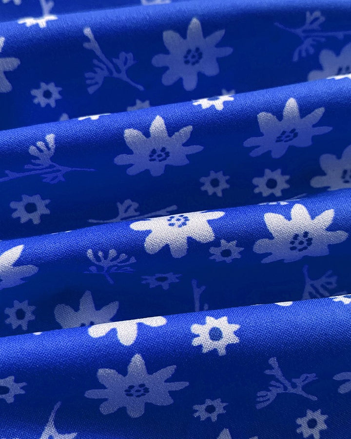 Tuta Estiva con Spalline Sottili, Scollo Quadrato e Stampa Floreale