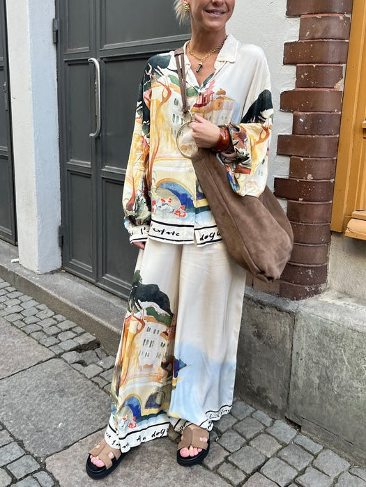 Verona | Camicia Oversize con Stampa Paesaggio