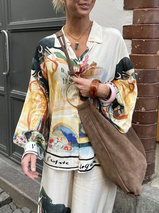 Verona | Camicia Oversize con Stampa Paesaggio