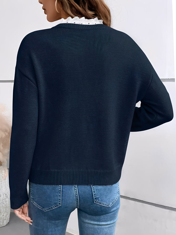 Elisa | Blusa Elegante con Dettagli in Pizzo