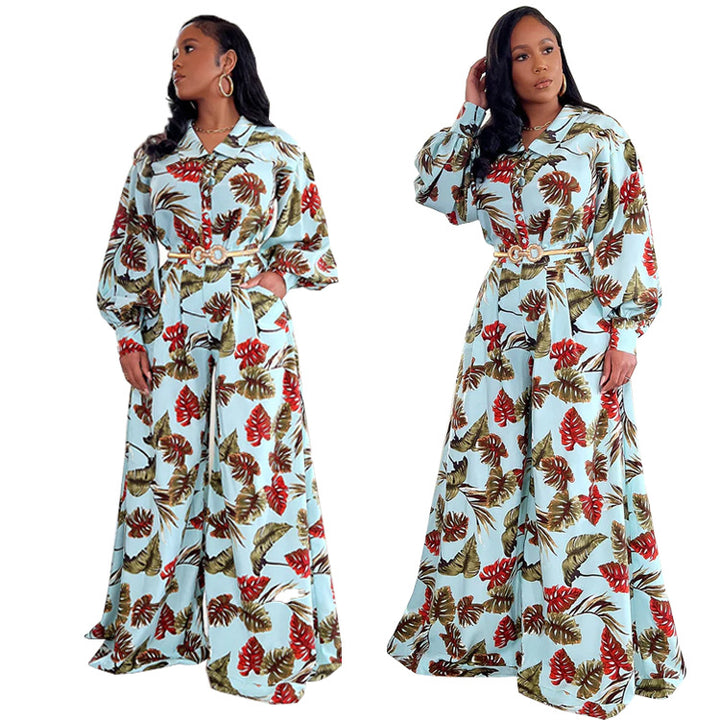 Palma | Jumpsuit Tropicale a Gamba Larga