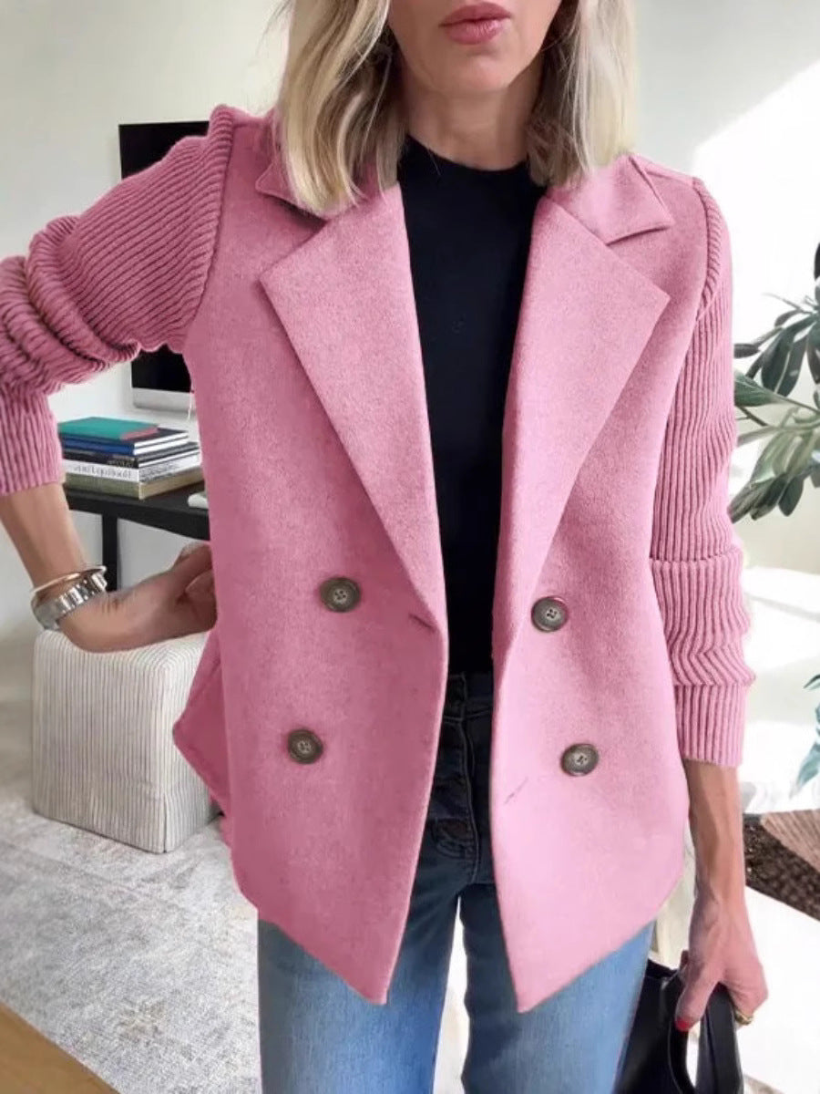 Camilla | Cappotto Patchwork con Bottoni e Maniche Casual