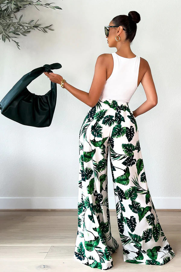 Palma | Jumpsuit Tropicale a Gamba Larga